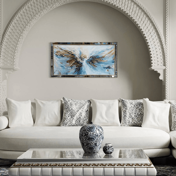 Cuadro Ángel de Porcelana con Piedras 