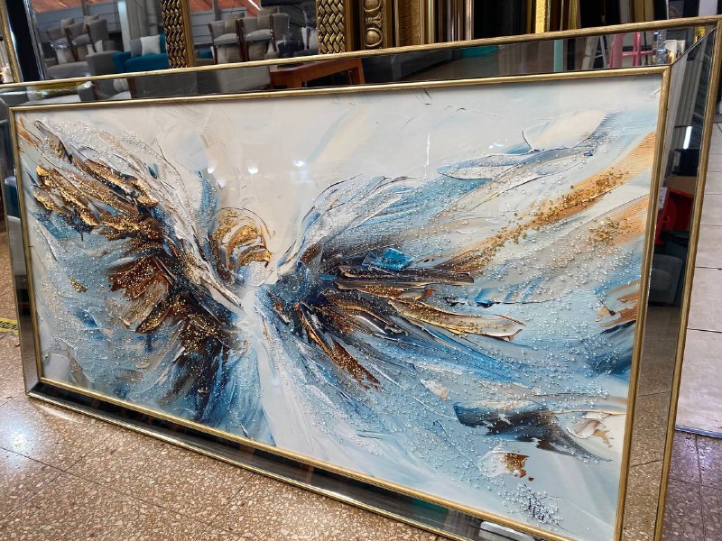 Cuadro Ángel de Porcelana con Piedras  3