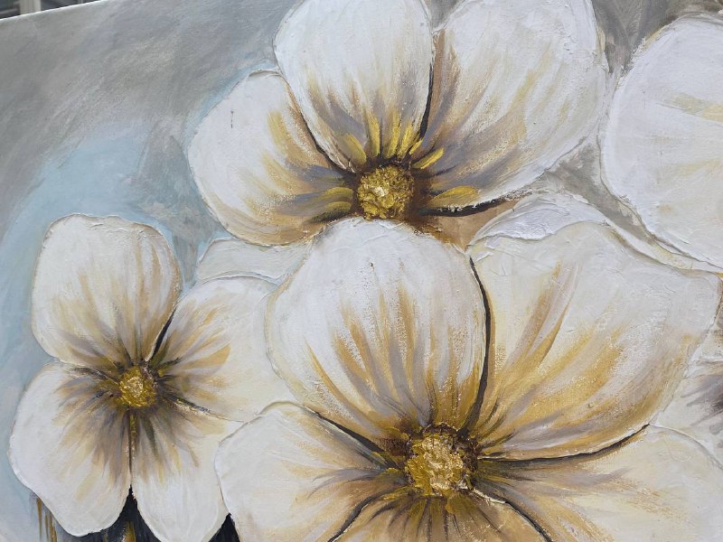 Diseño Flores Blancas Doradas 2