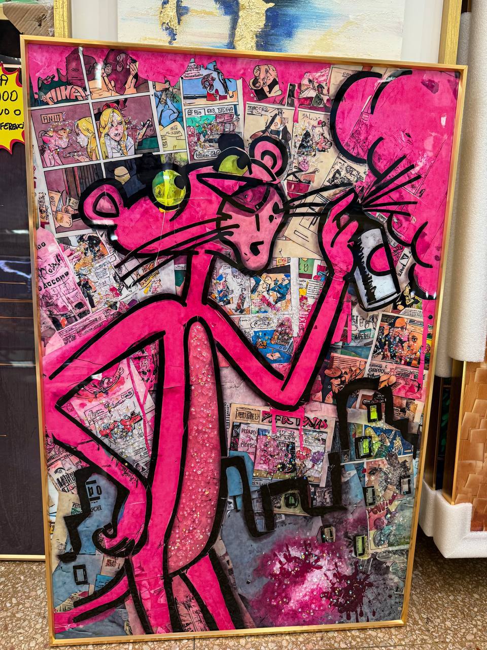 CUADRO POP ART PANTERA ROSA  4