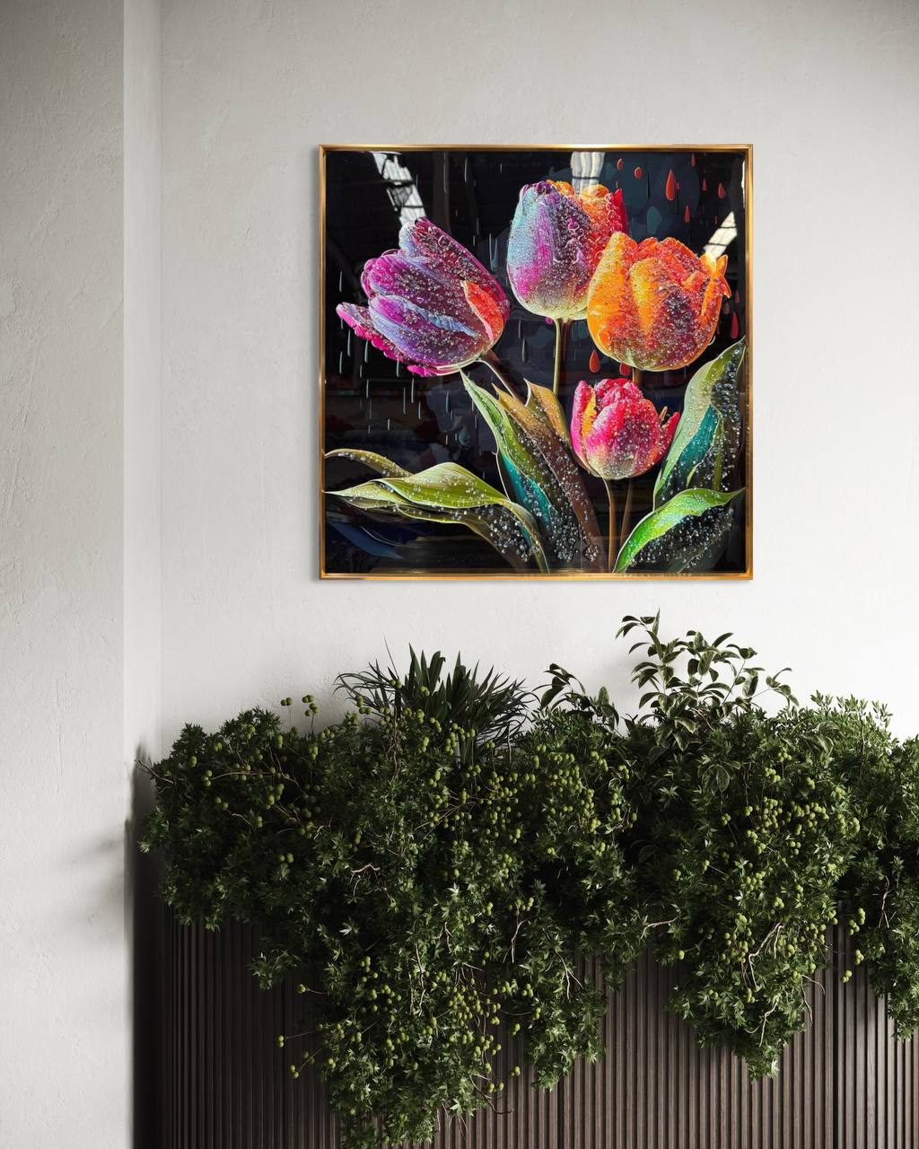 CUADRO TULIPANES COLORES  1