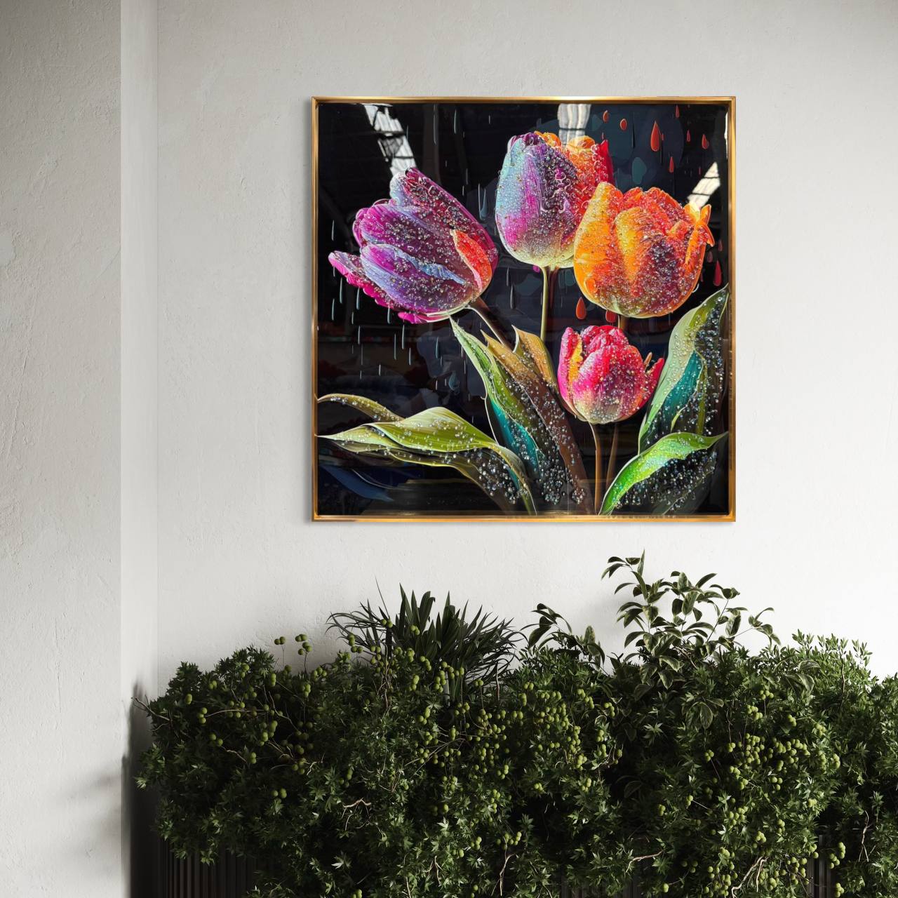 CUADRO TULIPANES COLORES  2