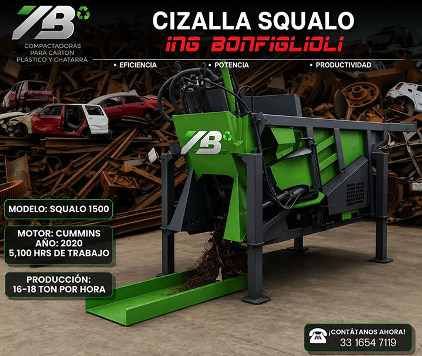 Cizalla Bonfiglioli Squalo 1500 (equipo usado) 2