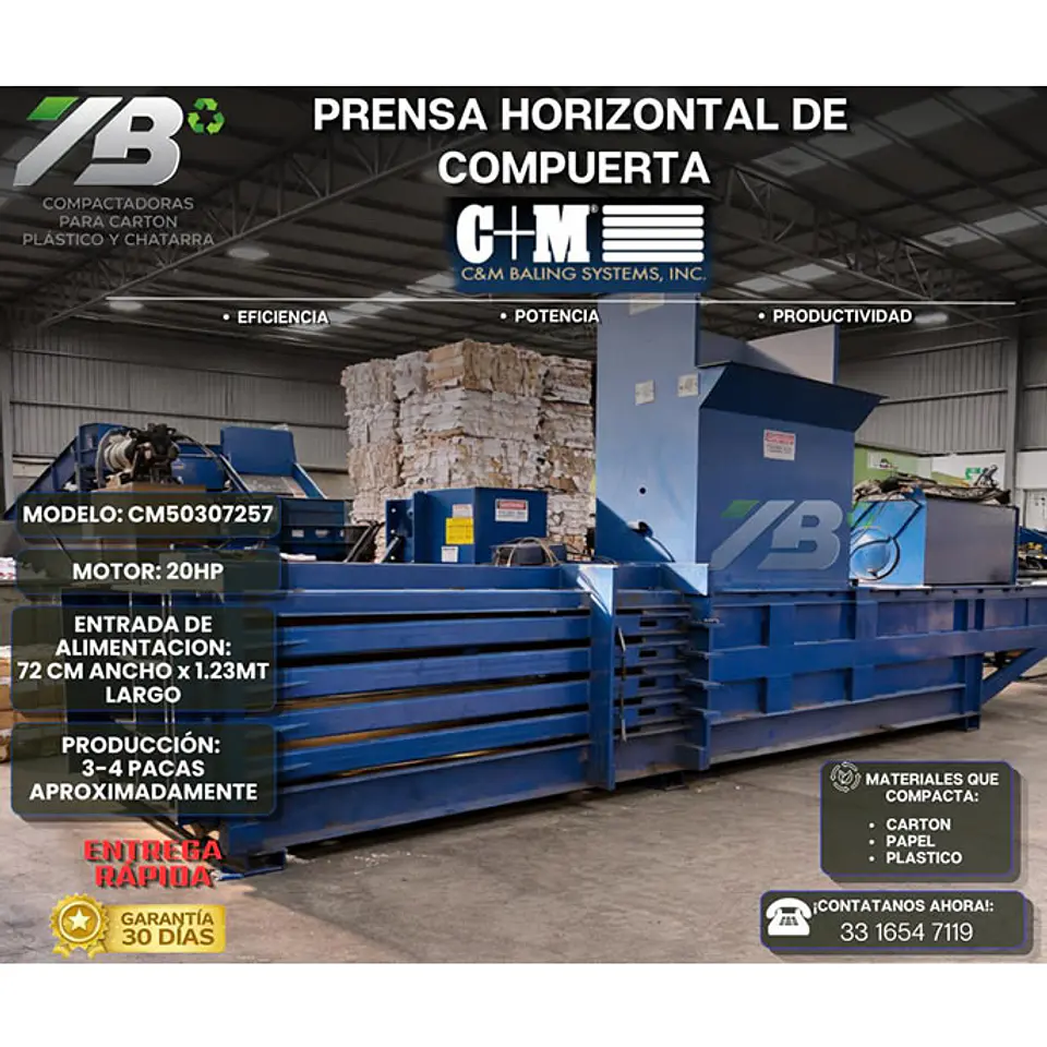 Compactadora Horizontal de Compuerta C&M CM50307257 (equipo usado) 4
