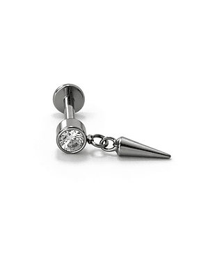 Labret Crystal Bezel & Drop Spike