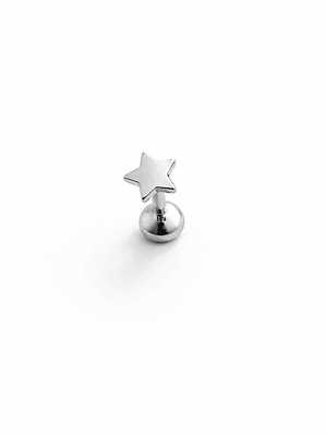 Labret Star Bright Silver