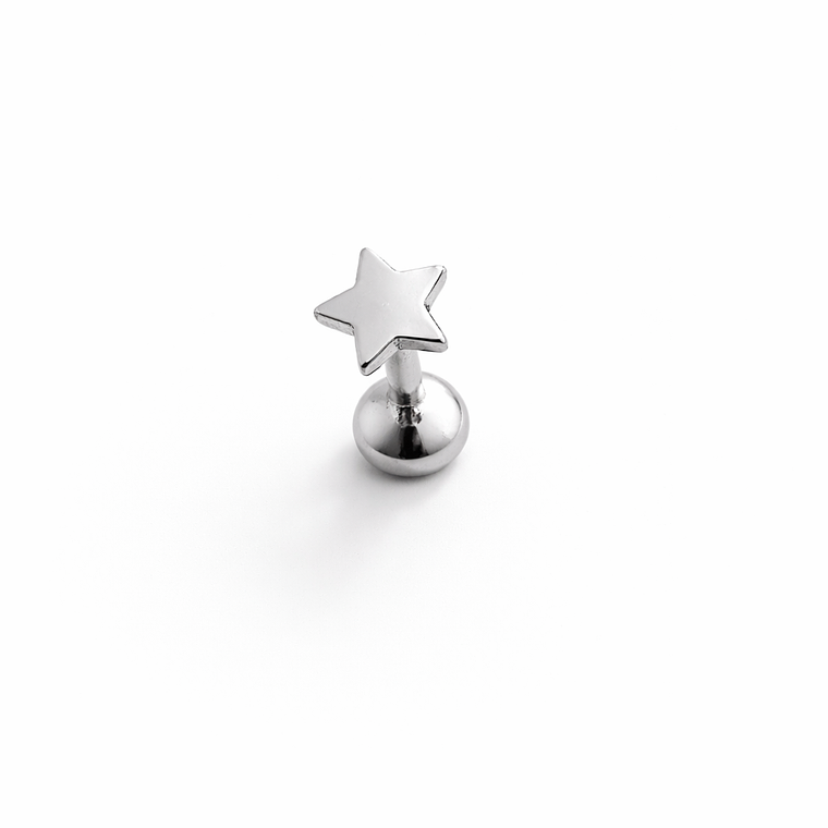 Labret Star Bright Silver 1