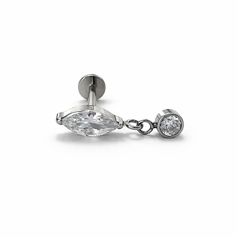 Labret Marquise & Drop Crystal 1