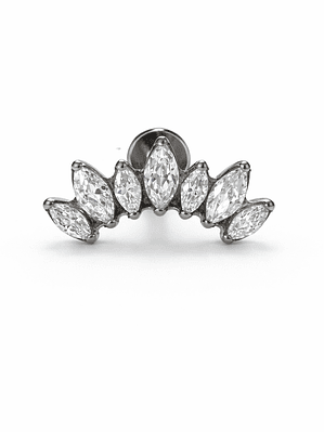 Labret Golden Sunburst Silver