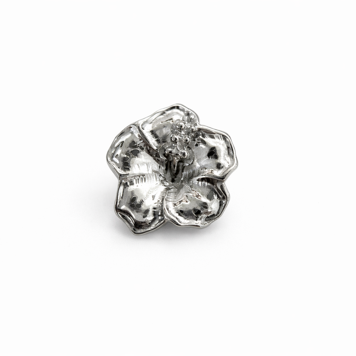 Labret Hibiscus Bloom Silver 1