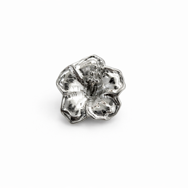 Labret Hibiscus Bloom Silver 1