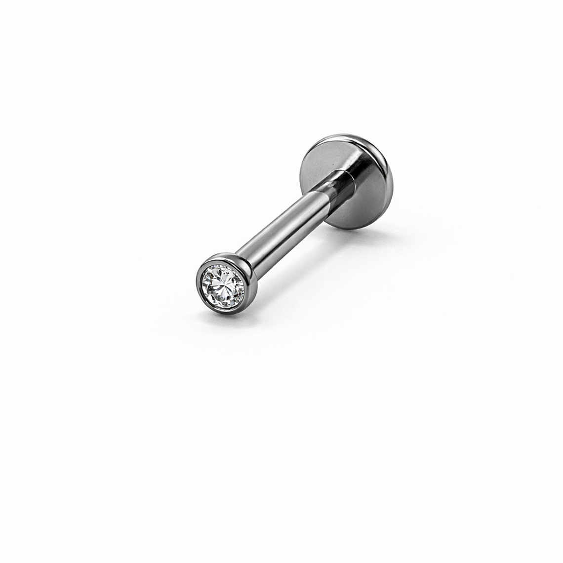 Labret Point Crystal Silver 1