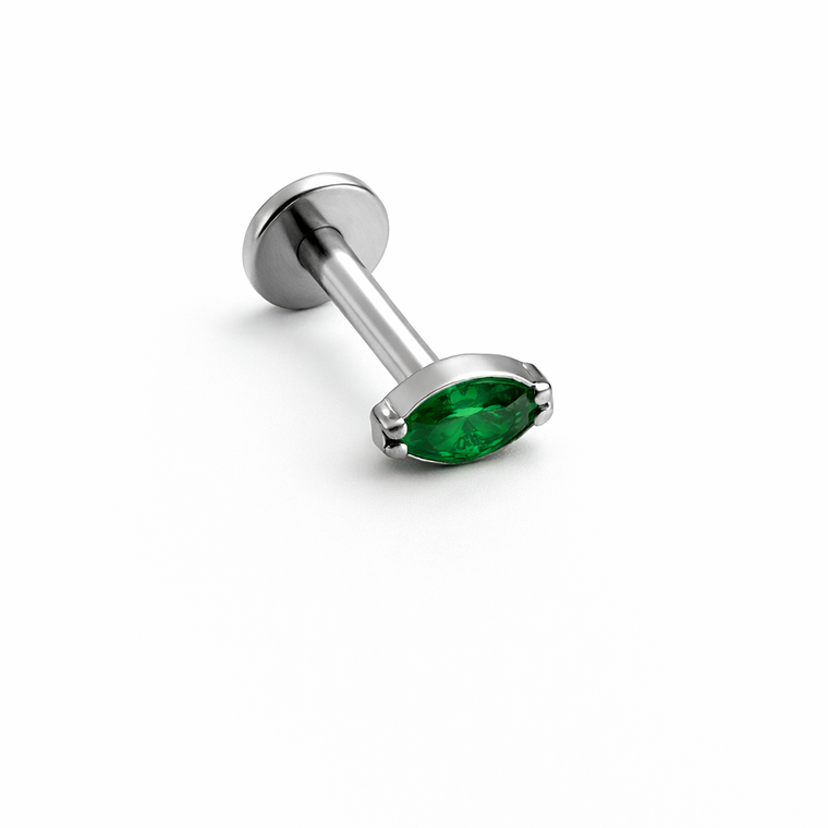 Labret Marquise Emerald 1