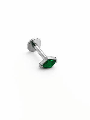 Labret Hexagon Emerald