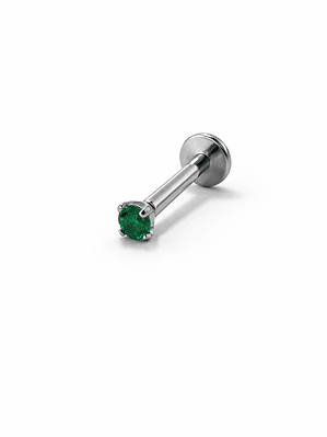 Labret Emerald Crystal 2mm