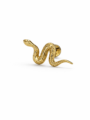 Labret Golden Snake – Oro Sólido 14K
