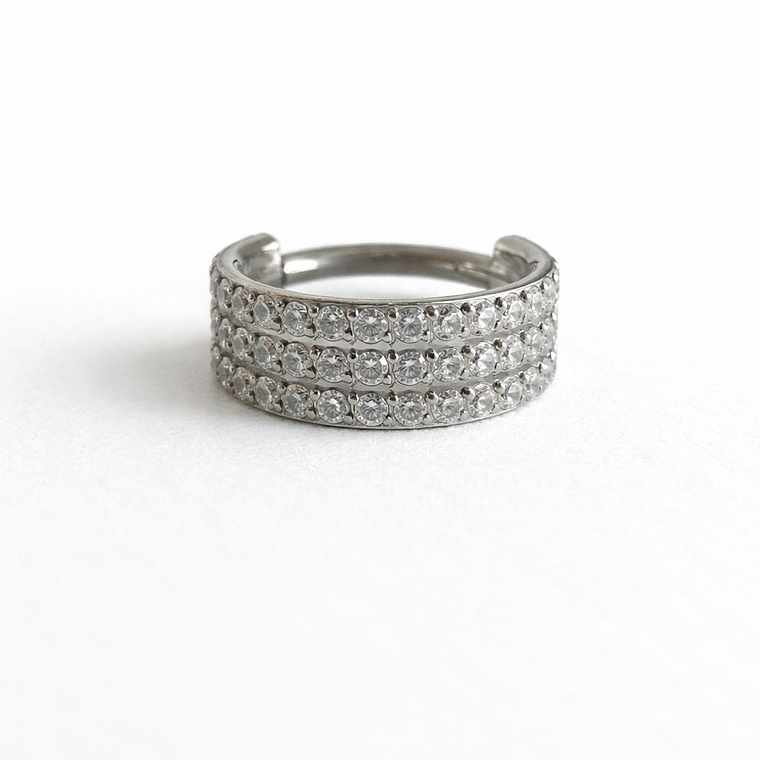 Aro Clicker Stellar Triple Row Silver 1