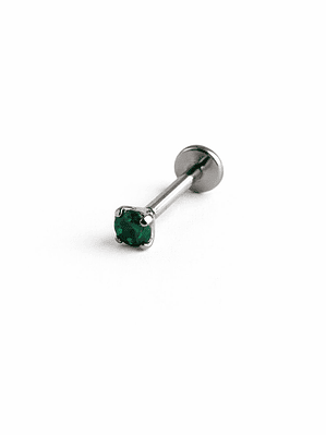 Labret Emerald Crystal 3mm