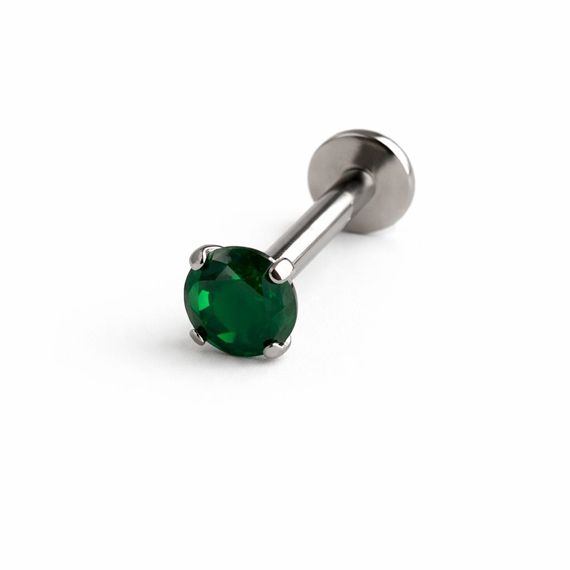 Labret Emerald Crystal 4mm 1