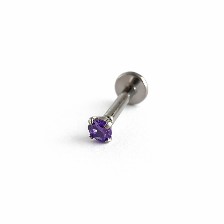 Labret Violet Crystal 2mm 1