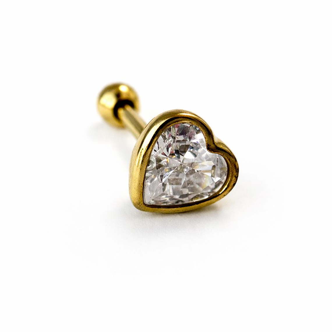 Labret Golden Heart Crystal 1
