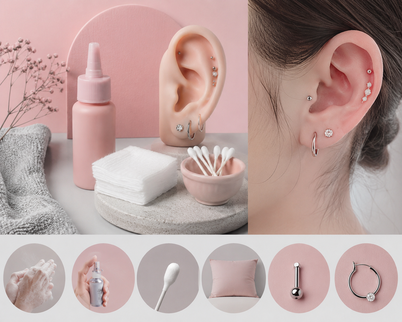 ¿Cuánto tarda en cicatrizar un piercing en la oreja?
