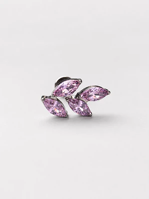 Piercing Labret Marquise Bloom Pink Titanium