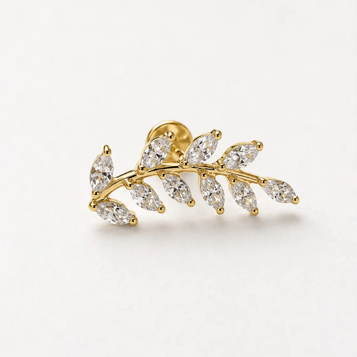 Piercing Labret Laurel Gold Titanium 1