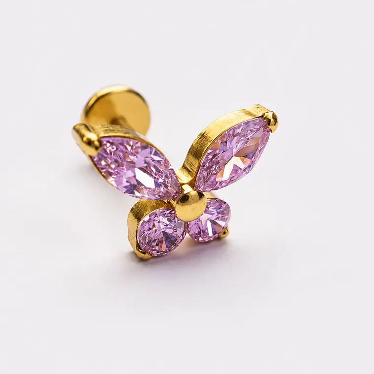 Piercing Mariposa Pink Titanium 1