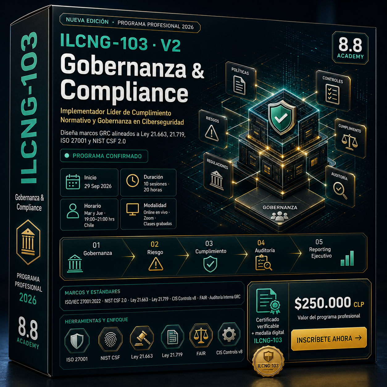 Implementador Líder de Cumplimiento Normativo y Gobernanza en Ciberseguridad (ILCNG-103) V2