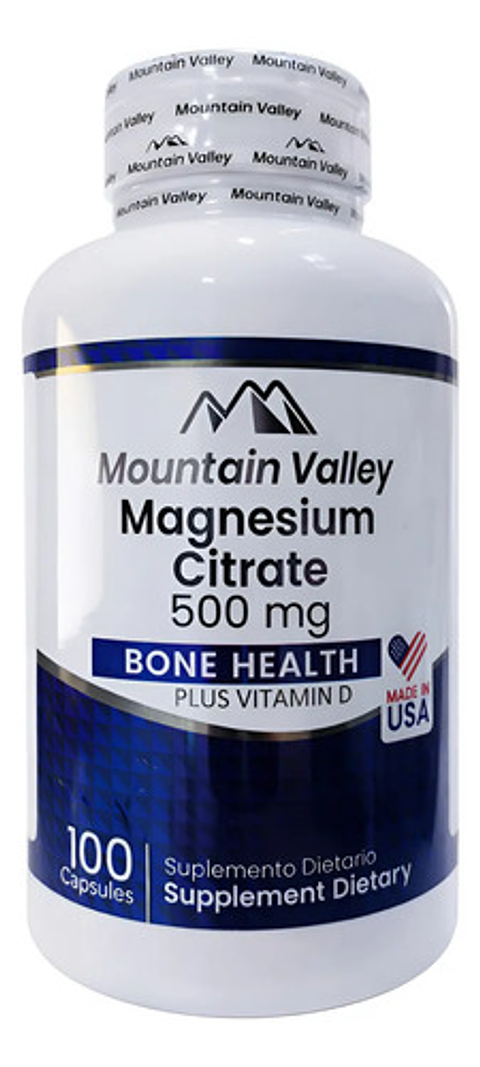 Citrato De Magnesio 500mg Con Vitamina D Mountain Valley 100