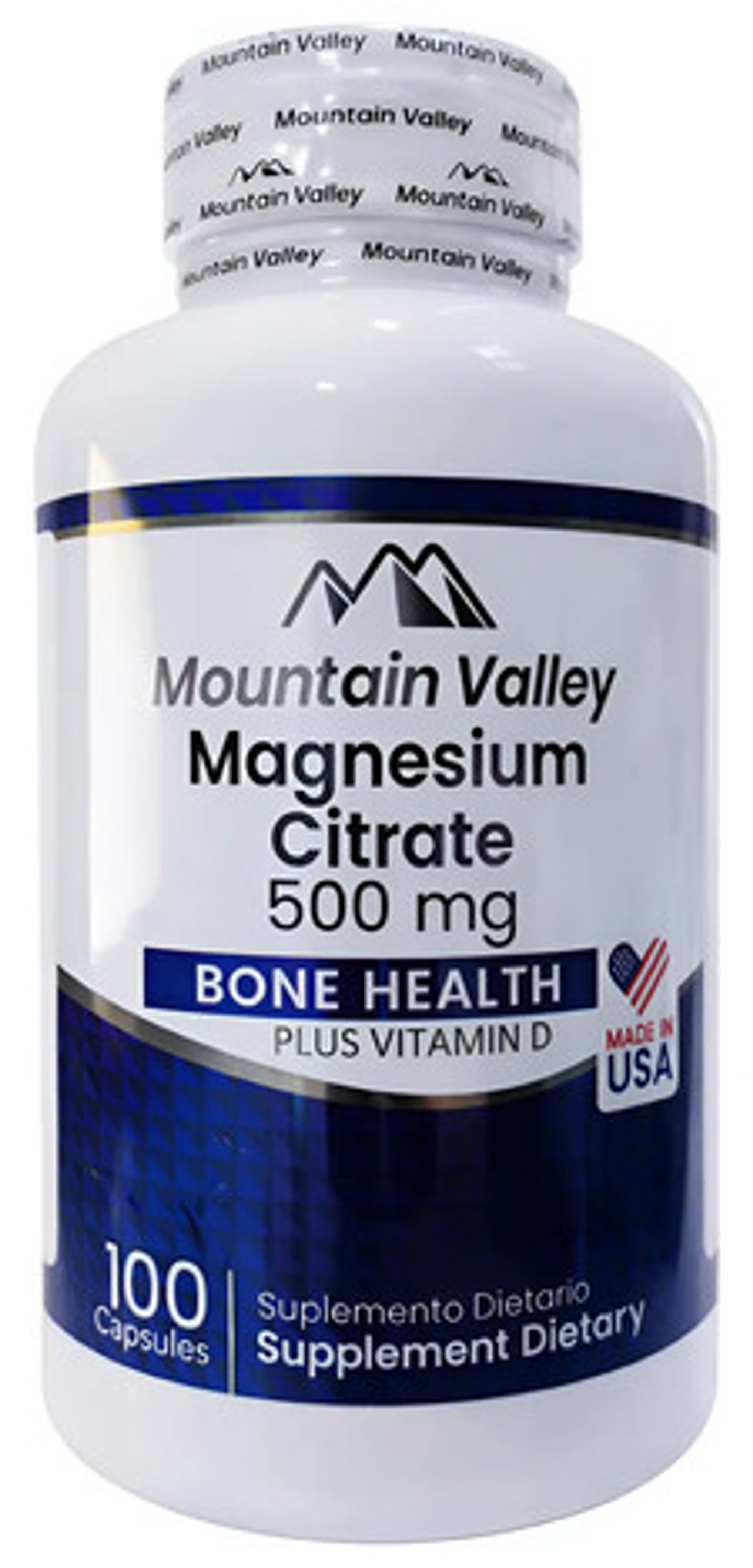 Citrato De Magnesio 500mg Con Vitamina D Mountain Valley 100 1