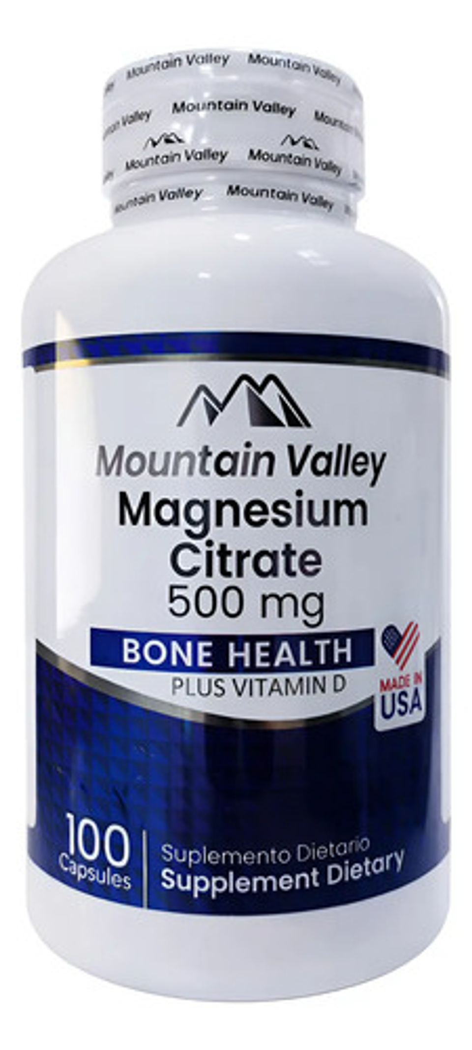 Citrato De Magnesio 500mg Con Vitamina D Mountain Valley 100 1