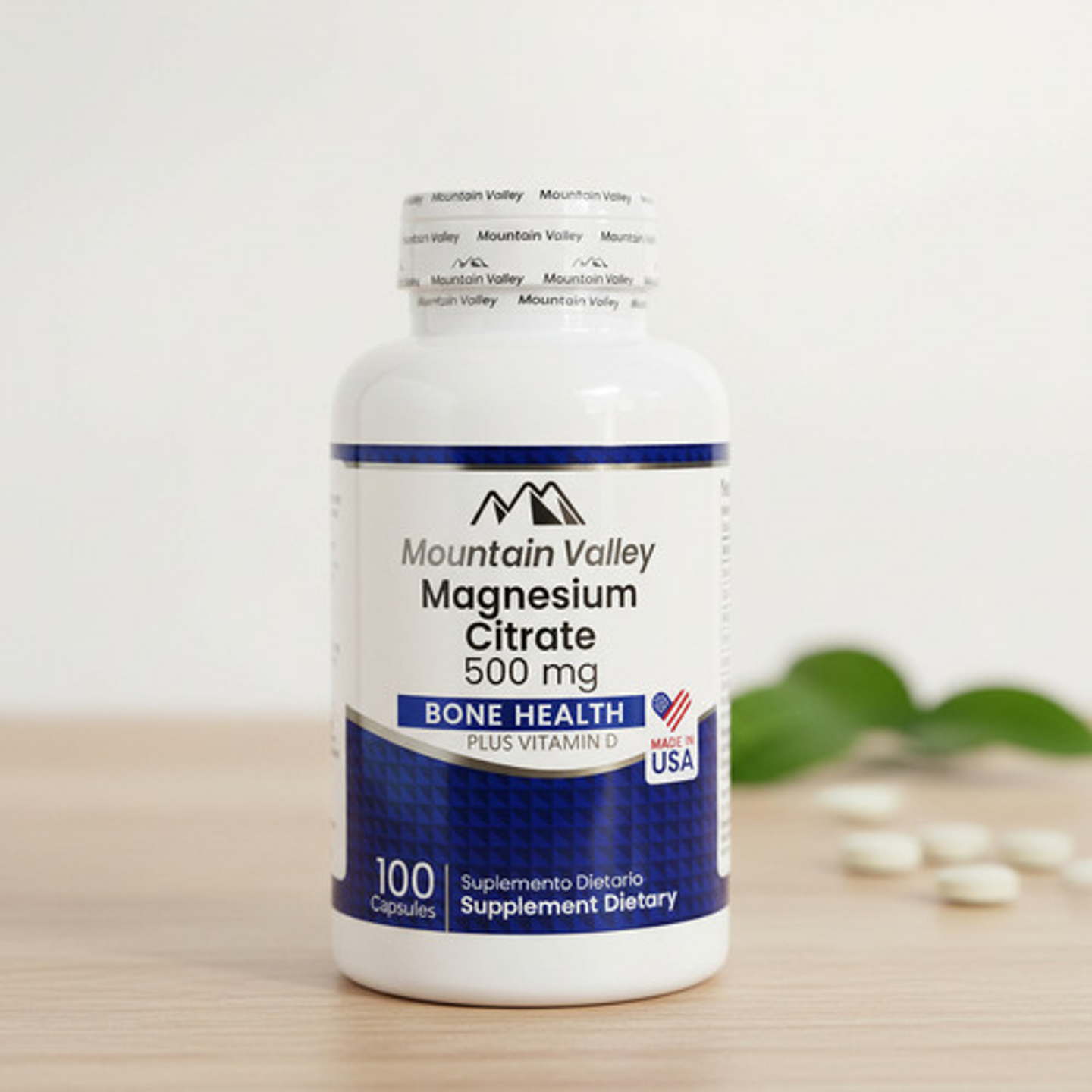 Citrato De Magnesio 500mg Con Vitamina D Mountain Valley 100 5