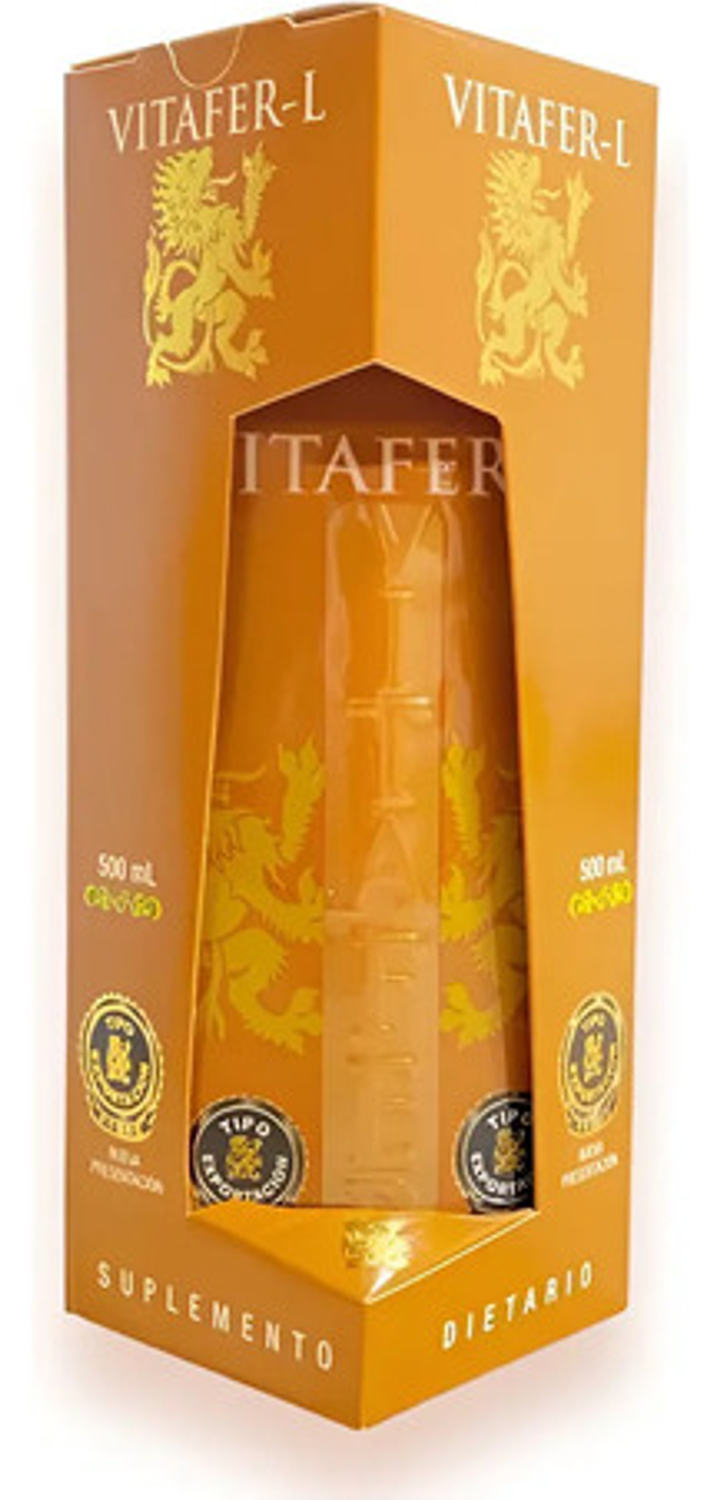 Vitafer-l Gold | Multivitaminico Potenciador | 500ml Pack X 3 Caramelo 1