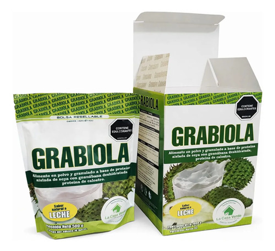 Alimento En Polvo Grabiola Guanábana Sabor Leche 500g La Cas 1