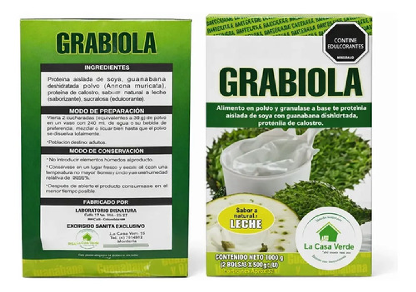 Alimento En Polvo Grabiola Guanábana Sabor Leche 500g La Cas 2