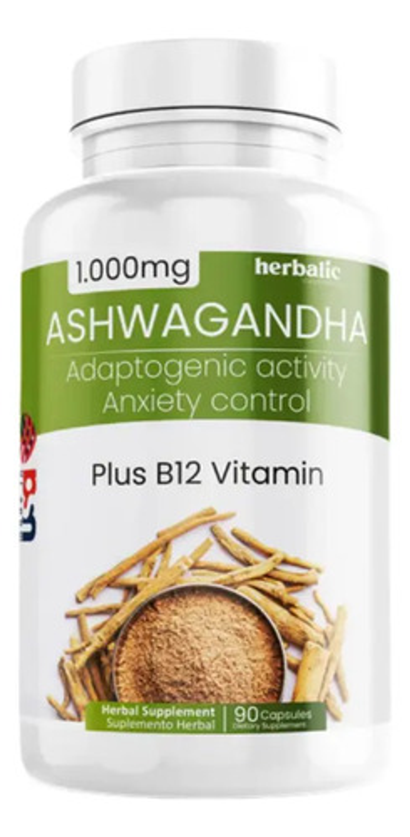 Pack 2 Und Aswgandha 1000 X90 Herbalic Plus B12 Americana 1