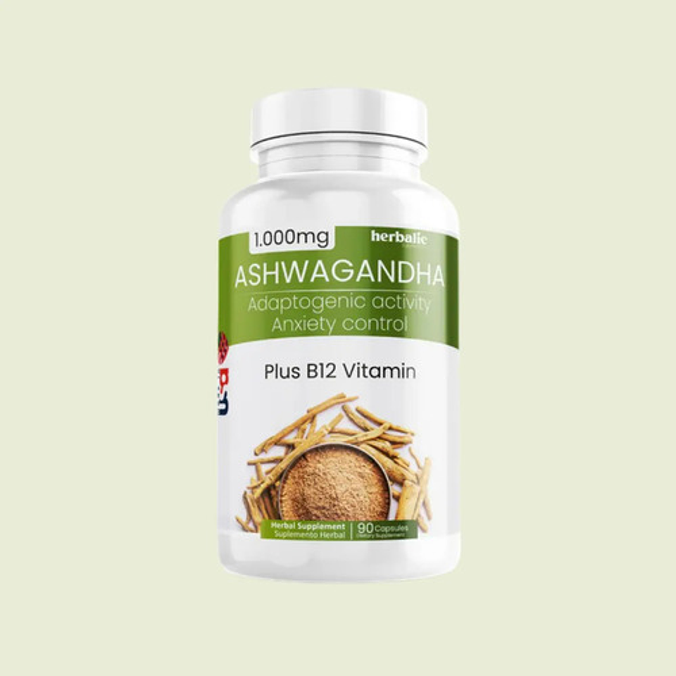 Pack 2 Und Aswgandha 1000 X90 Herbalic Plus B12 Americana 2