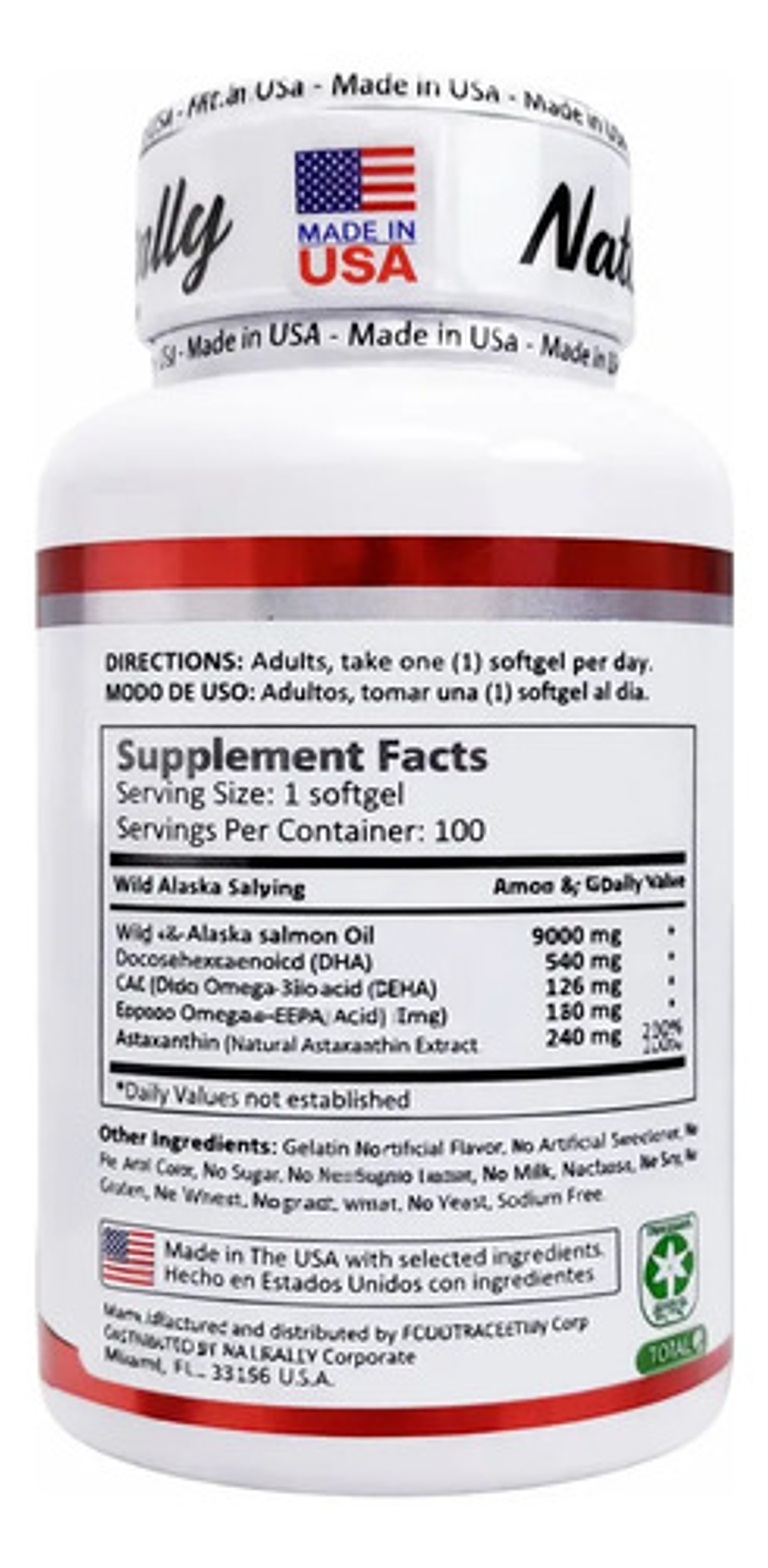 Omega 3 Naturally 1360 Mg 100 Cápsulas Aceite De Salmón Silv 3