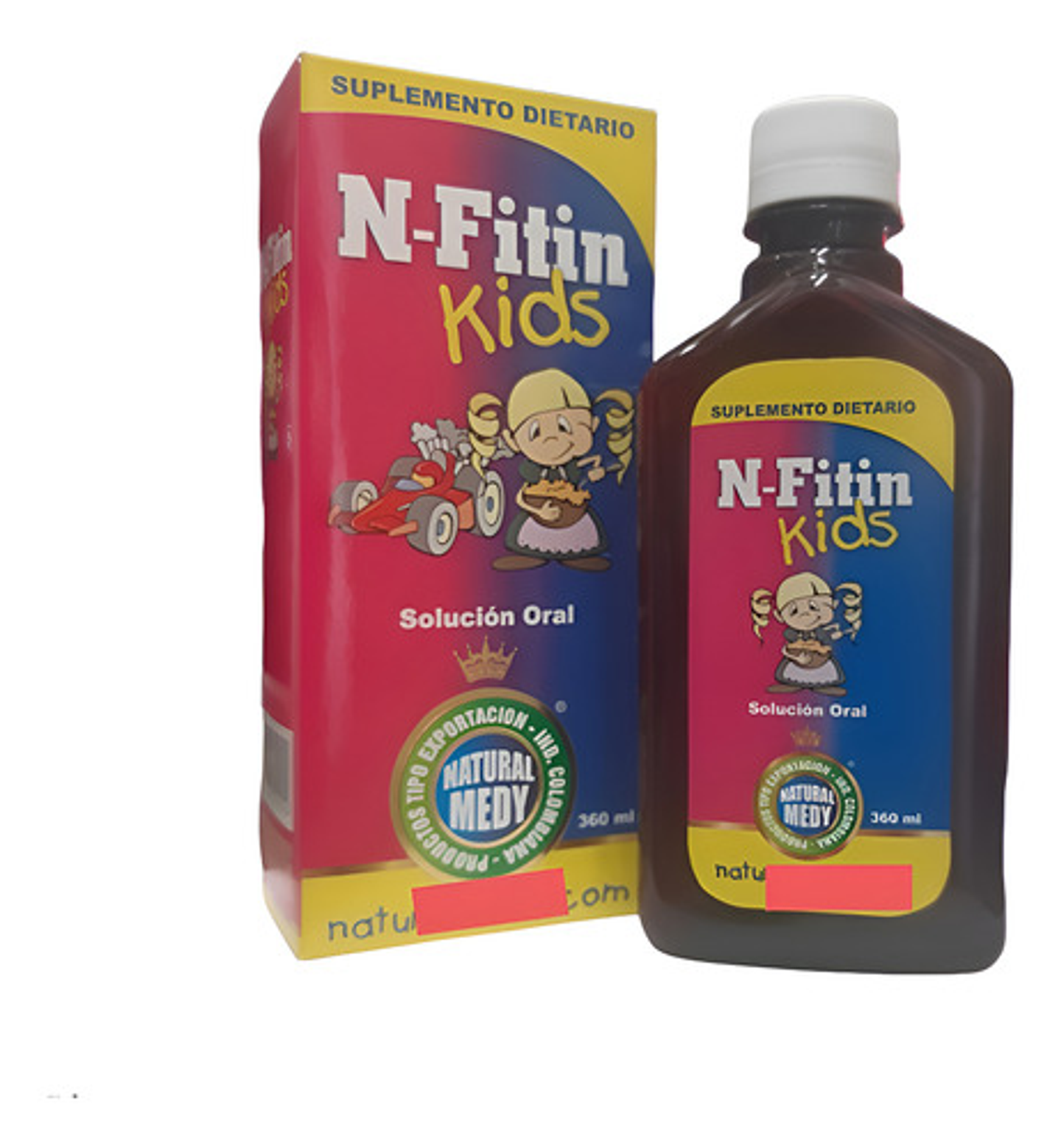 Multivitamínico Líquido Natural Medy N-fitin Niños 360ml Suplemento Dietario 1