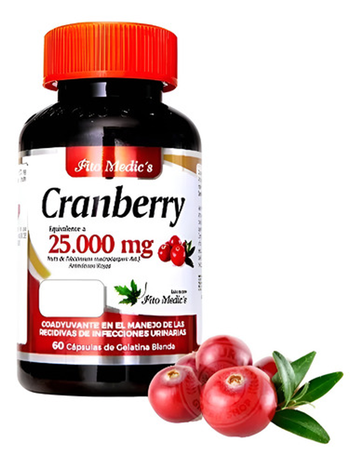 Cranberry 25.000 Mg 60 Cápsulas Fito Medic´s Sin Sabor 1