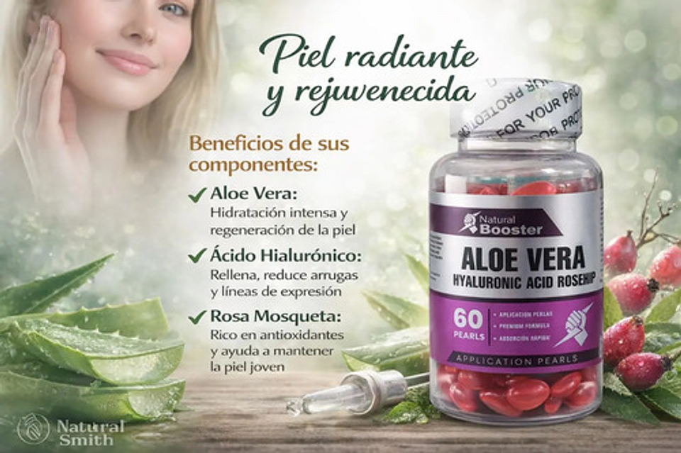 Perlas Faciales Aloe Vera Ácido Hialurónico Rosa Mosqueta 2