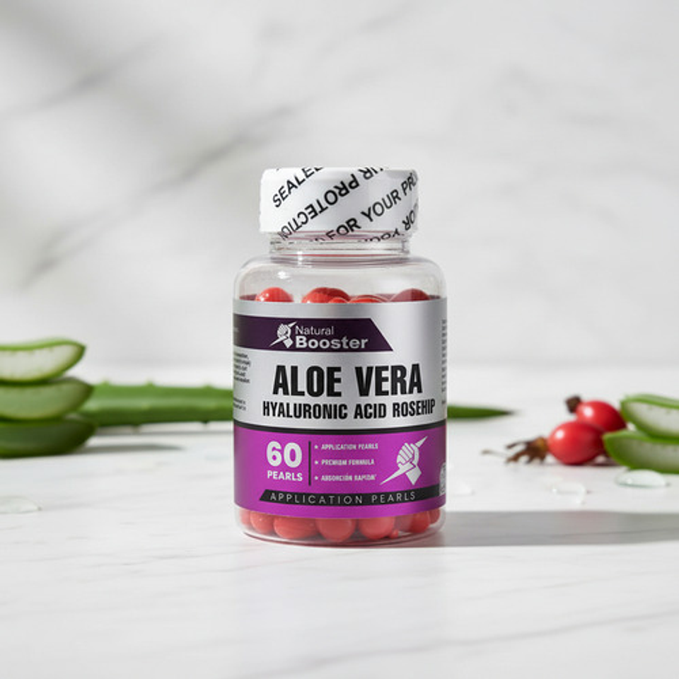 Perlas Faciales Aloe Vera Ácido Hialurónico Rosa Mosqueta 4