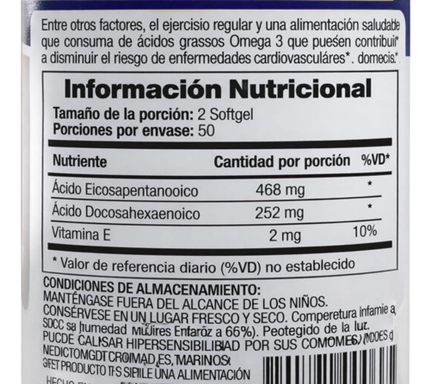 Omega 3 2000mg X100 Perlas Epa+dha Capsulas Fitomedics Sin Sabor 3