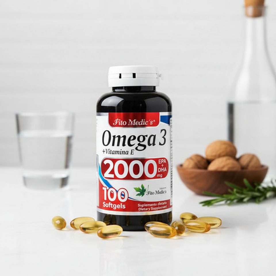 Omega 3 2000mg X100 Perlas Epa+dha Capsulas Fitomedics Sin Sabor 4