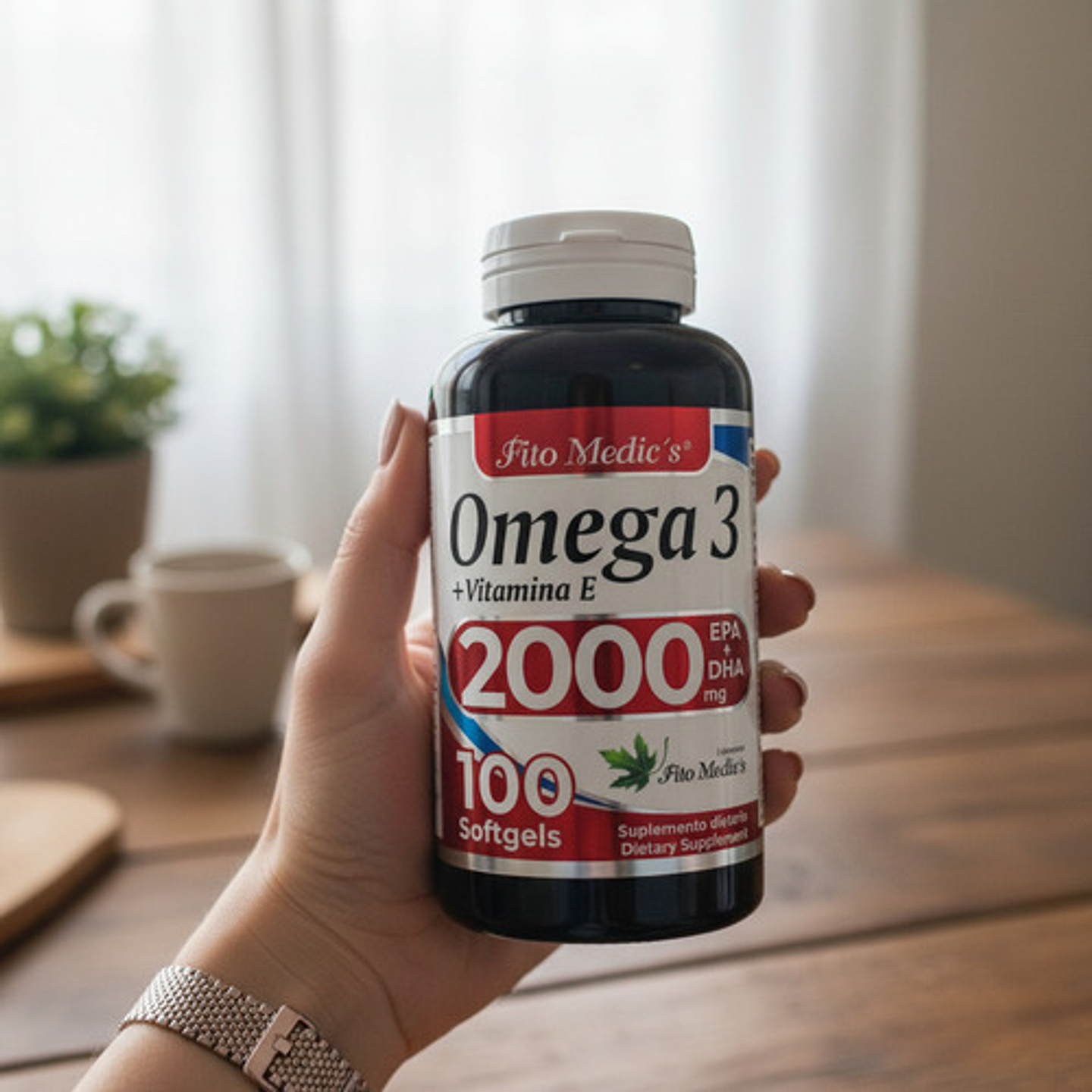 Omega 3 2000mg X100 Perlas Epa+dha Capsulas Fitomedics Sin Sabor 5