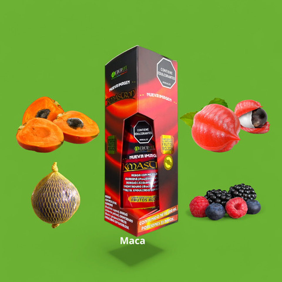 Suplemento Energía Nutricional Edervit Kamastrong Frutos Rojos 500ml 4