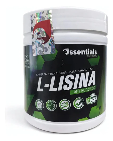 Suplemento L-lisina Essentials Usp 250g Aminoácido Para Salu