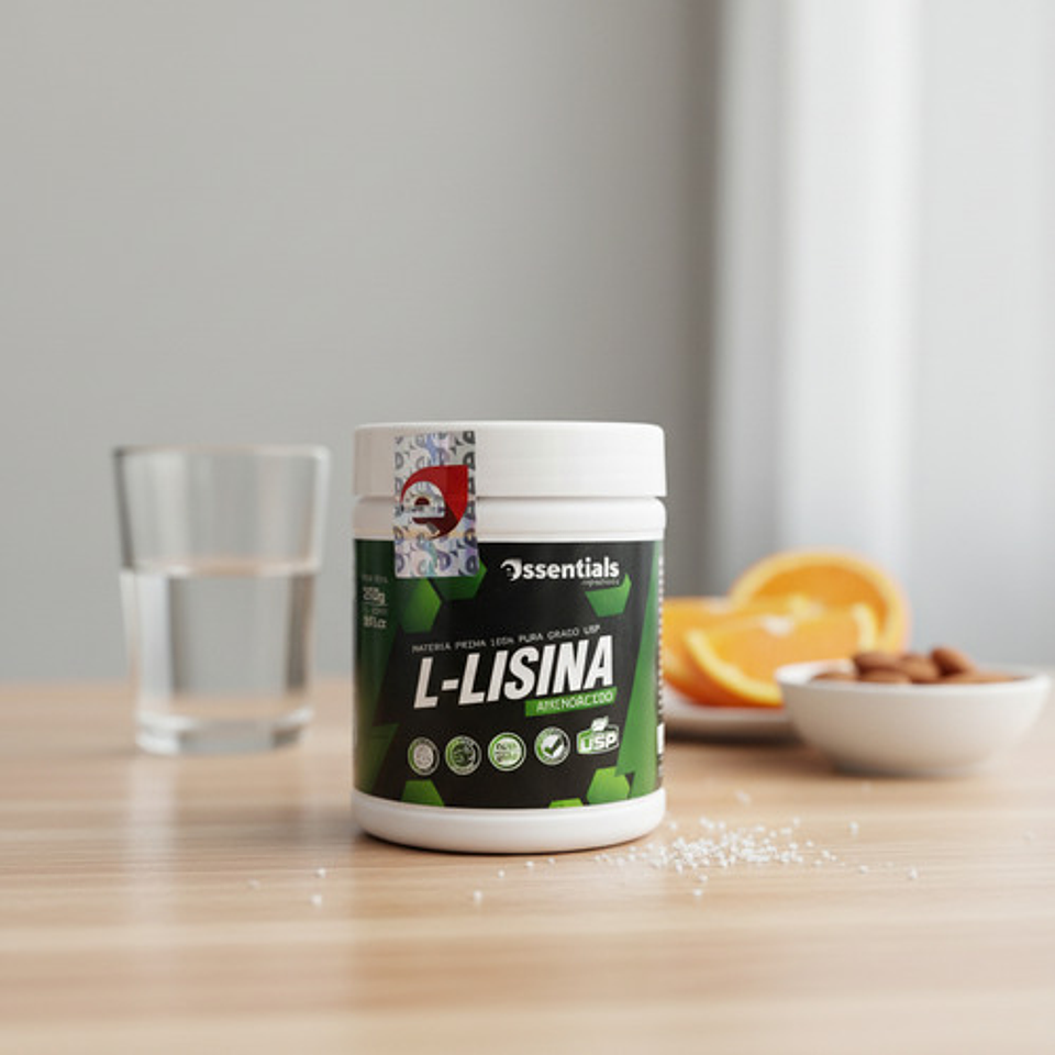 Suplemento L-lisina Essentials Usp 250g Aminoácido Para Salu 2